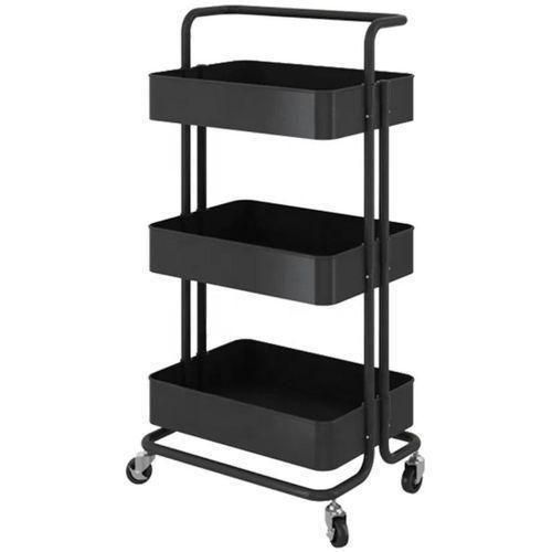 Multi-Purpose Steel Trolley Shelves - 3 Layers Rolling Cart