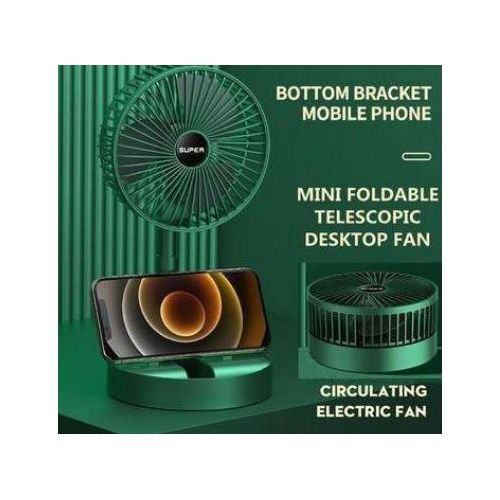 Portable Rechargeable Mini Desktop Fan With 12580mAh Extra Battery