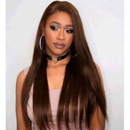 Girls Long Hair Wigs Brown Straight Hair Wig