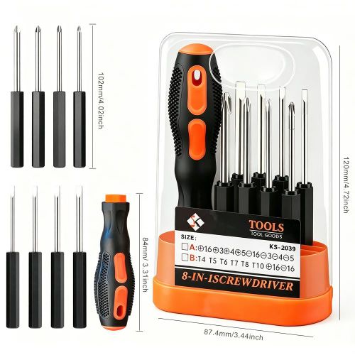8 In 1 Precision Multi-Purpose Screwdriver Set, Household Portable Repair Tool Kit For Electronics Glasses Appliance