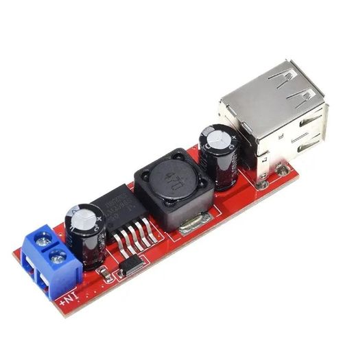 DC 6V - 40V To 5V 3A Dual USB DC-DC Step Down Converter Module Charger (LM2596 Dual USB)