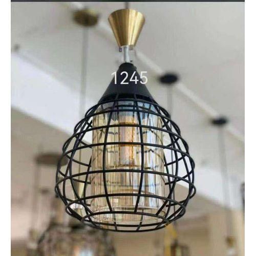 Single iron pendant light.