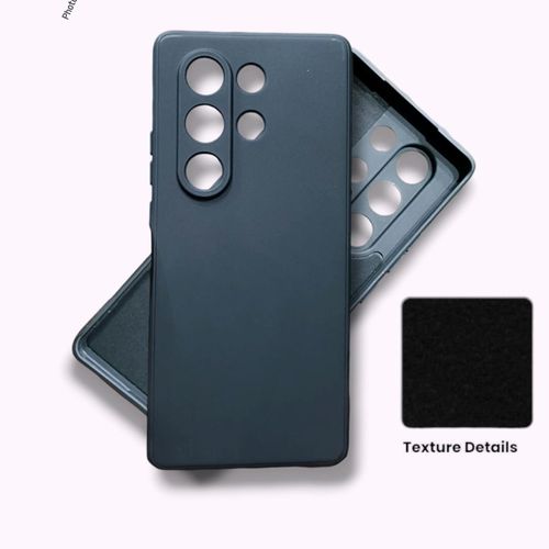 S26 Ultra Perfect Fit Protective Matte Black Silicone Back Case