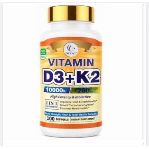 Vitamin D3+K2 10000IU 200MCG 2in1 Support 100 Softgels (1pc)
