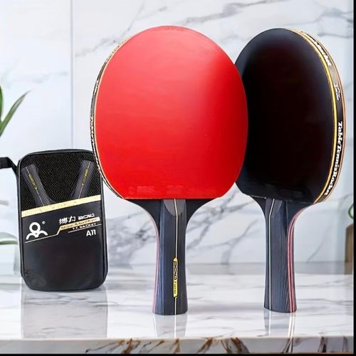 2pcs Professional Table Tennis Bat & Rackets With 3 Balls, Bag & Table Net - 16 Star Table Tennis Racket. ( Table Tennis Set )