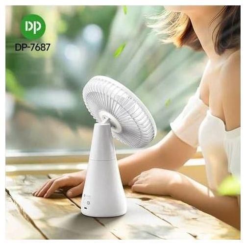 Rechargeable Rotating / Oscillating Fan With Moon Light - 4000mAh