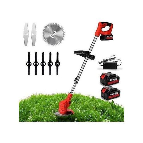Machine Complete set of Grass Cutter Rechargeable With Two 48VH Battery, With free spic and hand glove
