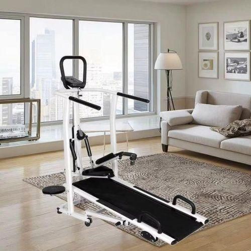 4 IN 1 Manual Treadmill with Twister – Foldable Home Gym Equipment, Non-Electric Walking & Running Exercise Machine, Compact & Portable Stepper and Twister