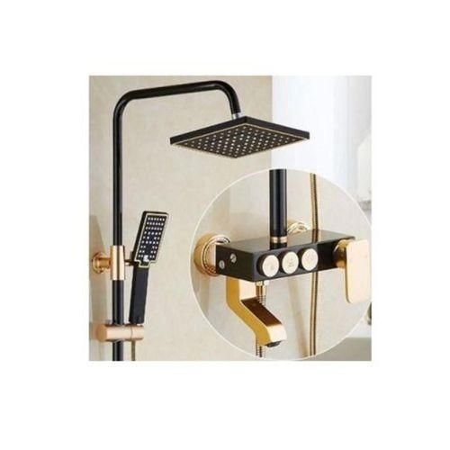 Quality Black and gold Standing Bathroom Shower