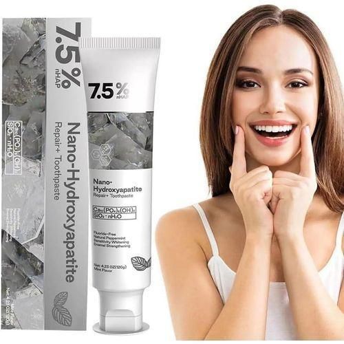7.5% Nano Hydroxyapatite Toothpaste Recovery and Protection Formula – Advanced Enamel Repair Toothpaste for Sensitive Teeth, Anti-Cavity Protection, Fresh Breath, Fluoride-Free Oral Care for Daily Use
