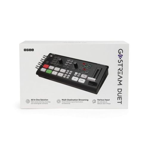 Professional OSEE GoStream Duet Multi-Camera Live Streaming Video Switcher With HDMI, USB & Audio Mixer
