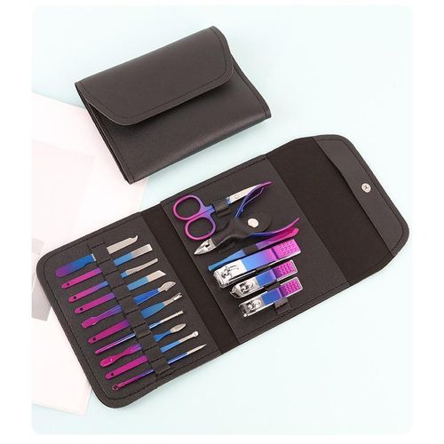 Stainless Steel Manicure Set & Pedicure Tool - Nail Clippers Cutters - 16pcs