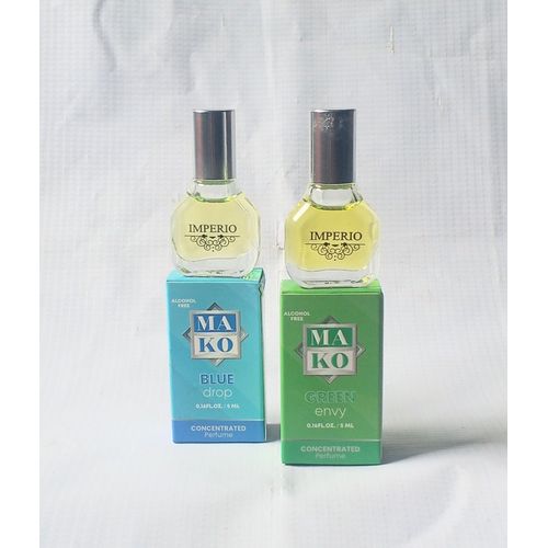 Special 2 in 1 of Mako Blue and Green Oil Perfume 5ml (Unisex Daily Comfort), NAFDAC Number: Blue: A2-105048, Green: A2-105047