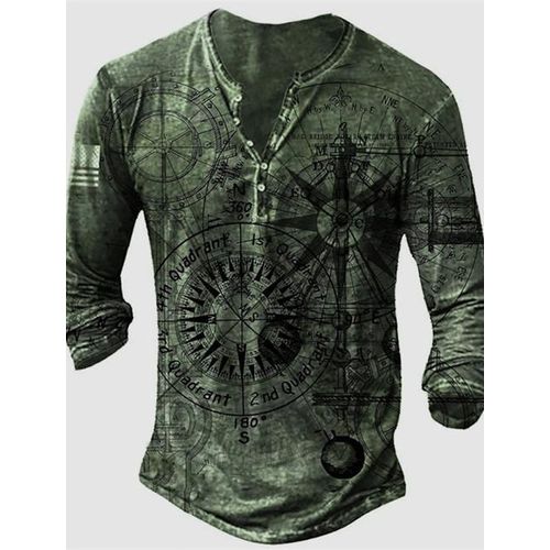 Button-Up V-Neck Vintage Skull 3d Printed Short Sleeve Goth T-Shirt Men Punk Street Wear Men Oversized Brazilian Spanish T-Shirt