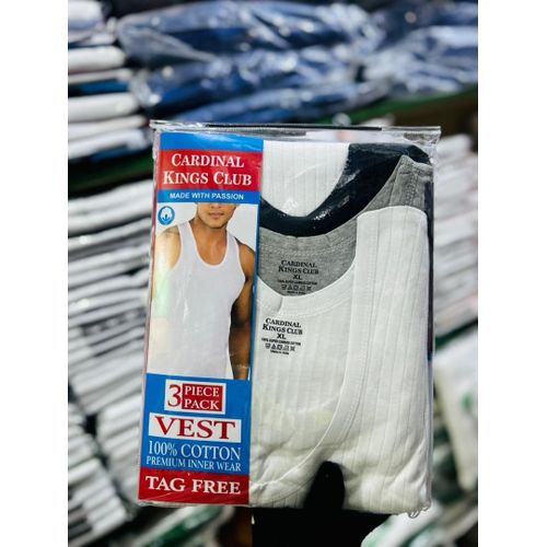 Quality 3 in 1 White, Black and Ash colour singlets