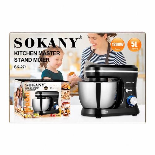 SK-271 Kitchen Master Stand Mixer, 1200W, 5L Stainless Steel Bowl, 8 Speeds