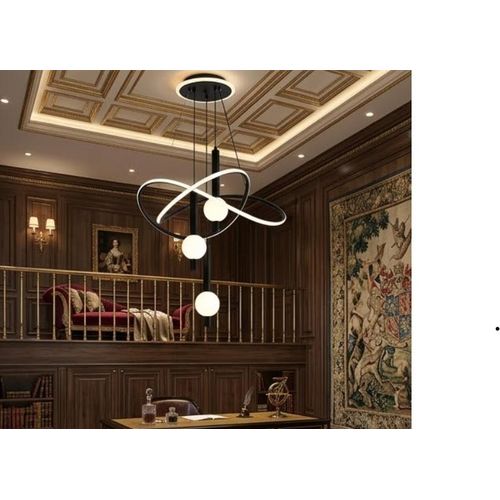 LED Chandelier Pendant Light Elegant Modern Ceiling Fixture for Dining Table & Living Room Energy Efficient Luxury Ring Lighting Decor for Stylish Home Interiors Luxury Decorative Hanging Lamp with Soft Warm Light for Home & Office