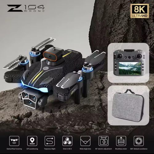 Z104 Foldable Drone with HD Camera, Brushless Motor, Real-Time WiFi FPV, Stable Hover and Obstacle Avoidance Technology with Extra Battery