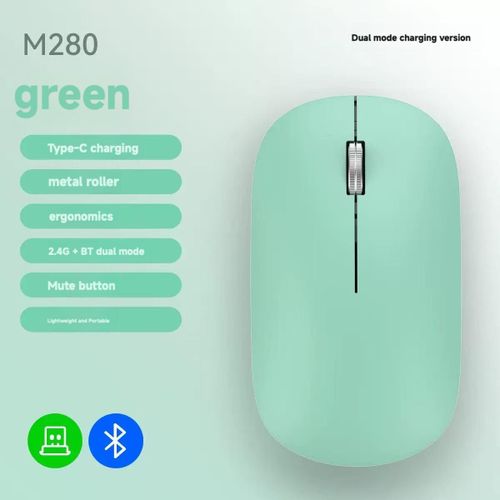 Ergonomic wireless mouse with Bluetooth. Long battery life & rechargeable.