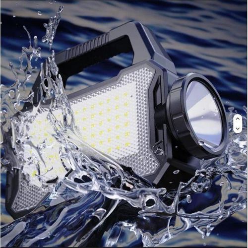 Solar Portable Searchlight Flashlight LED Waterproof USB Charging COB Side Lamps - 25W Portable Searchlight Flashlight, Camping Lantern With Emergency Powerbank
