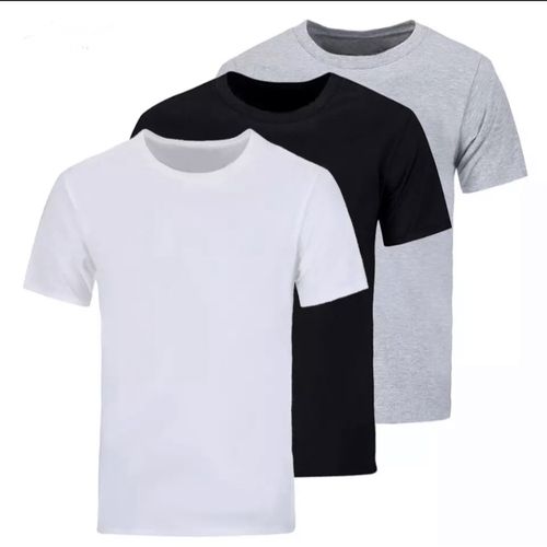 3 IN 1 UNISEX PLAIN ROUND NECK POLO T-SHIRT