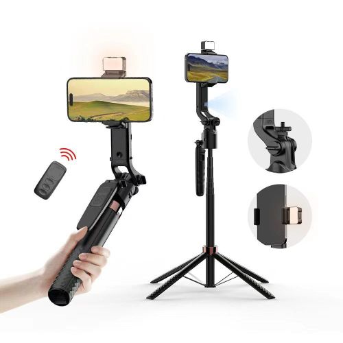 A101 Extendable & Foldable Auto Face Tracking Gimbal Stabilizer Wireless Selfie Stick Remote Fill Light AI Intelligent