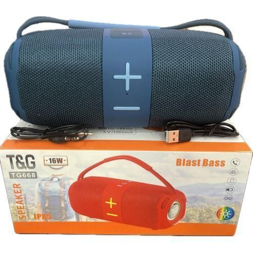 TG-668 Super Bass Outdoor Music Wireless Speaker Portable Boombox with Handle for Home Use & Gift Rechargeable Player(BLUE)