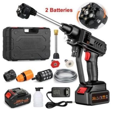 Rechargeable Cordless High Pressure Multi Purpose Car WasherWith Double Batteries