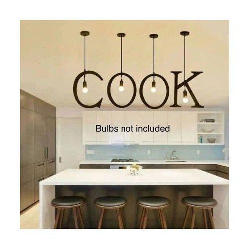 Modern COOK Kitchen Pendant Chandelier Light – Decorative Hanging Ceiling Lamp for Kitchen & Dining Area