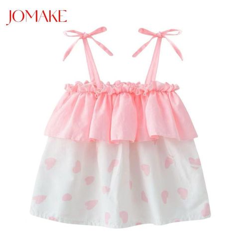 JOMAKE Children's top, 6 months to 4 years old, love pattern, camisole blouse