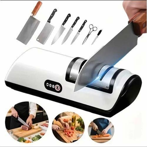 Cordless Electric Knife Sharpener – USB Rechargeable, 2-Speed Automatic Rough & Fine Sharpening- multicolor