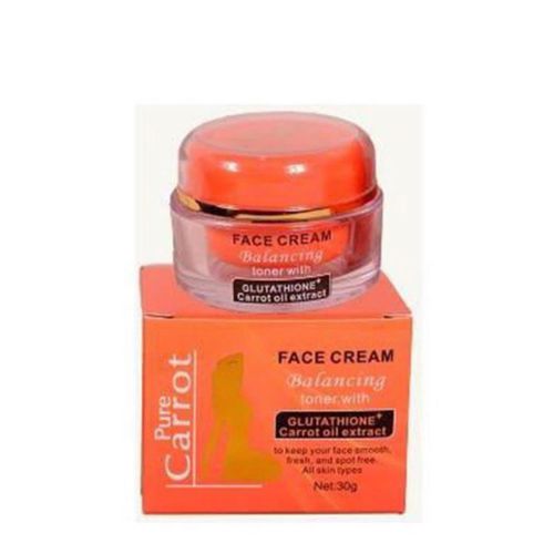 Pure carrot face cream Balance toner with glutathione 30g