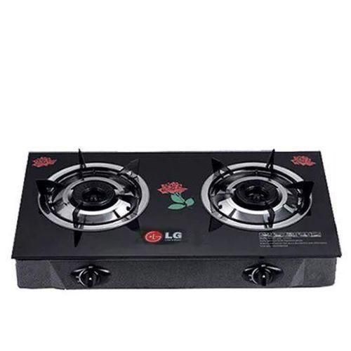 2 Burner Table Top Gas Cooker Stove - Glass