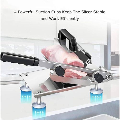 Manual Frozen Meat Slicer – Stainless Steel Adjustable Food Slicer