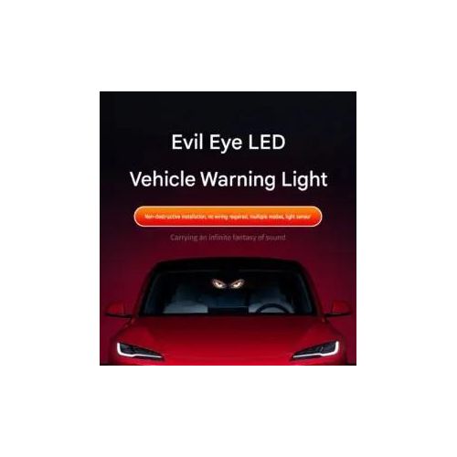 Demon Eye Headlights, solar-powered, with automatic glow-in-the-dark feature, no wiring required