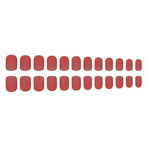 Press-on false nails-Red velvet matte false nails-Long-lasting and colorfast