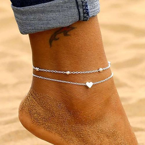 Non Tarnish Anklets Leg Chain For Ladies-silver