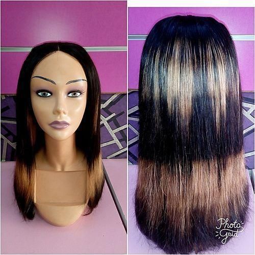 Yummy Straight 22inches Wig With Middle Part Closure
