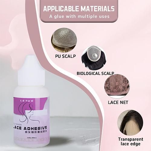 60ml Water-Based Wig Glue - Super Strong Hold for PU Scalp/Bio Scalp/Lace Wig Transparent Lace Edge Adhesive Styling Gel