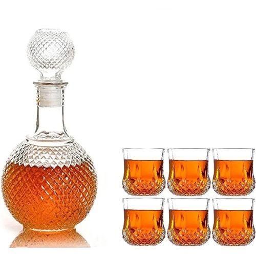 Whiskey Decanter Wine Bottle With Glass Cups