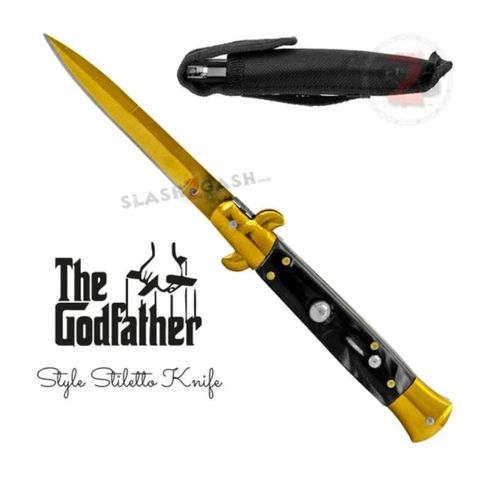 Italian Wooden Handle Knife Folding Outdoor Tactical Long Knives
