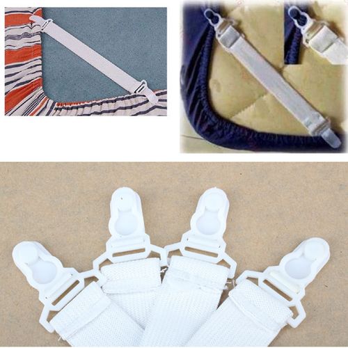 Bed Sheet & Blanket Elastic Non-slip Clip/Gripper 4Pcs/Set