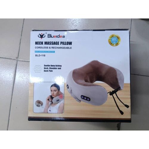 Blue Idea Neck Massage Pillow Electric Neck Back Shoulder Massager With Heat