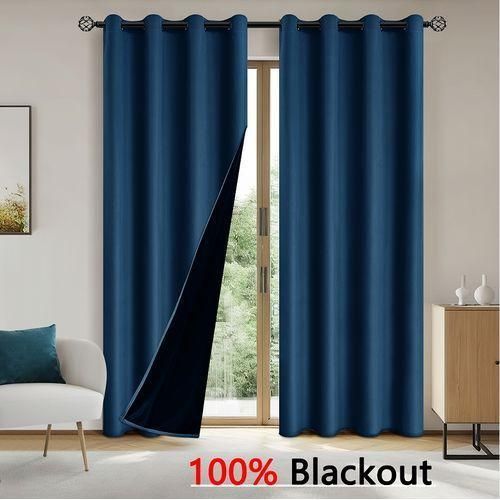 1PCS,Blackout Curtains for Living Room,Fully Blackout Thermal Insulated Sun Protection Curtains