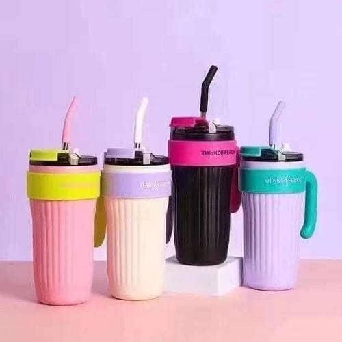 Insulated tumbler cup with straw handle -1piece