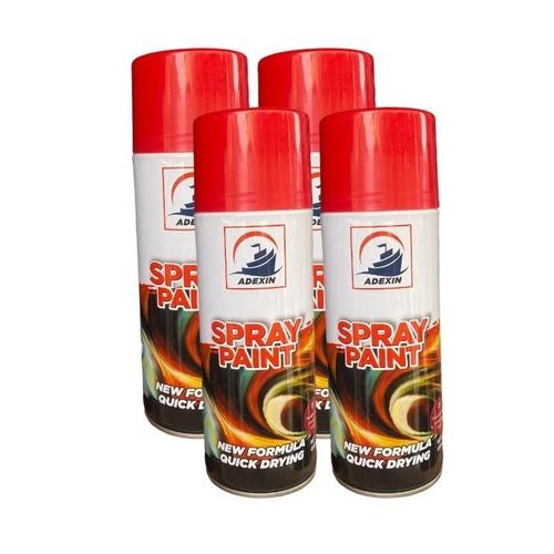 All Purpose Spray Paint 450ml - Red - 4Pcs