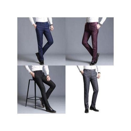 4 in 1 Men’s Luxury Corporate Suit Trouser Premium Tailored Formal Business Office Wear