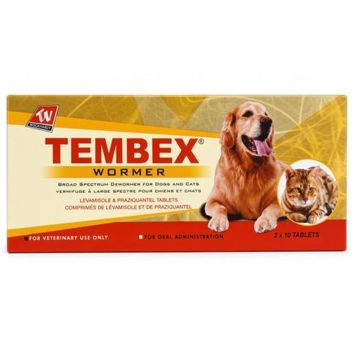 Tembex Broad Spectrum Dewormer for Dogs & Cats – Effective Treatment for Roundworms, Hookworms & Tapeworms
