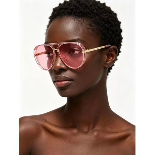 New cross-border European and American sunglasses Joker tide online celebrity with large frame blue mirror retro fluorescent green sunglasses.