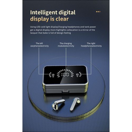 S20 Wireless Earphones TWS Headset with Mic LED Display Earphones